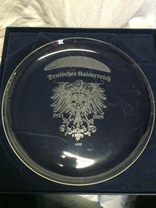 Altes Sammelteller Deutsches Kaiserreich 1871 - 1918 Glasteller Patrioten Bild