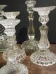 7 - Tlg.  Konvolut Alte Kerzenleuchter Kerzenständer Glas Pressglas Alter Unbekannt Kristall Bild 2
