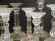 7 - Tlg.  Konvolut Alte Kerzenleuchter Kerzenständer Glas Pressglas Alter Unbekannt Kristall Bild 3