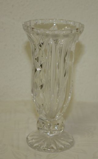 Sehr Schöne Kleine Bleikristall (?) Vase Schönes Muster Glasvase Blumenvase Bild