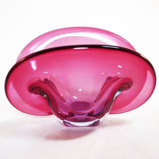Murano Glas Schale Vase • Seguso • Double - Based Clam Shell Bowl • Einwandfrei Bild