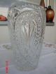 Vase,  Ziergefäß,  Bleikristall,  Vermutlich Gepresst,  Geeister Standring Glas & Kristall Bild 1