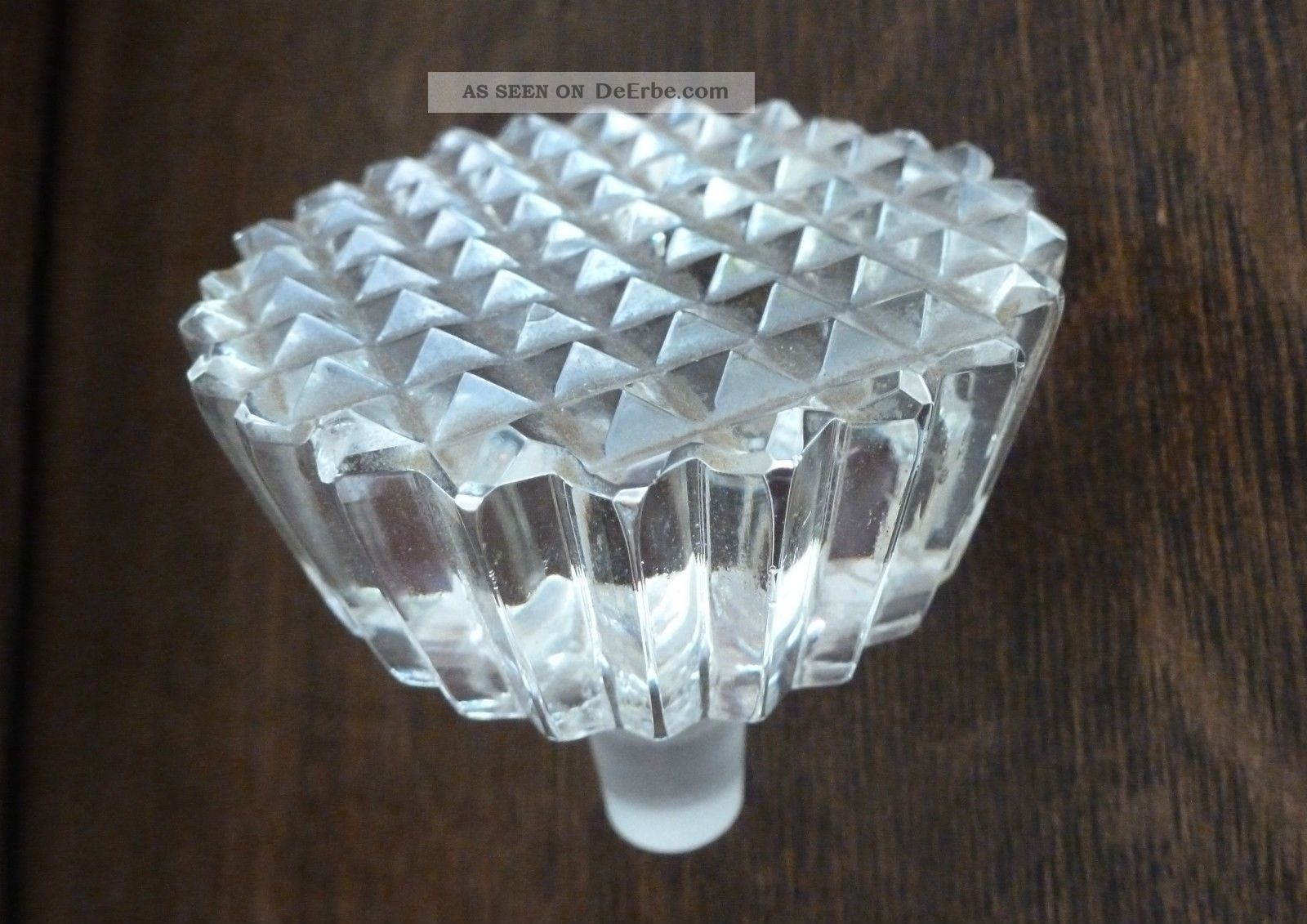 Glas Kristall Stopfen Für Flasche Karaffe Hoch Edel Verschluss Korken Kristall Bild