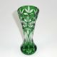 Bleikristall Vase Glasvase Tischvase Überfang Grün Ev.  Val Saint Lambert Glas & Kristall Bild 3