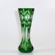 Bleikristall Vase Glasvase Tischvase Überfang Grün Ev.  Val Saint Lambert Glas & Kristall Bild 5