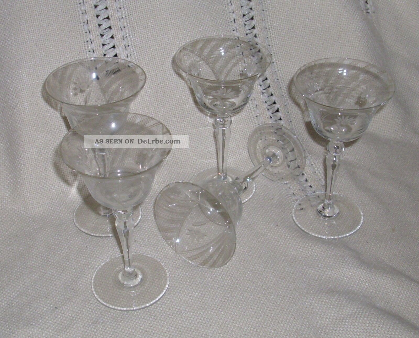 5 Wunderschöne Gläser,  Portwein -,  Sherry -,  Aperitif -,  Südwein -,  Likörgläser Glas & Kristall Bild