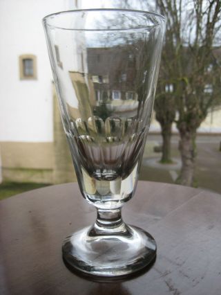 1 Glas - Alt (um 1900) - Groß - Facett.  - Schwer - Kelchglas - Frankr.  16/315 Bild