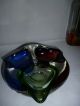 Aschenbecher Murano Glas 3 - Farbig Rot Blau Grün,  Klarglas Plan Geschliffen Glas & Kristall Bild 2