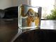 Briefbeschwerer Goldfarbener Elefant Glas Dekorglas Bild 1