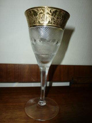 Moser Glas Splendid Weinglas Kristall Goldrand Bild