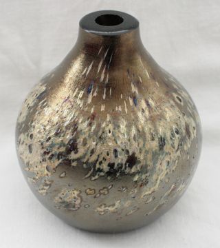 Glas Vase,  Blumenvase,  Signiert Bild