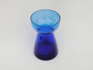 Alte Kleine Hyazinthen - Vase Kobaltblaues Glas In Form Geblasen H 13 1930/mka69 Bild