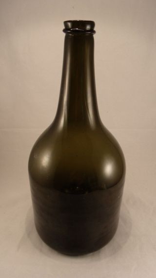 Antike,  Große,  Waldglas Flasche / Schlegelflasche Mit Abriss Um 1700 Top Bild