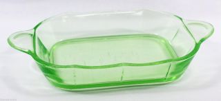 SchÖne Uran Press Glass Anbiete Butter Schale - Art Deco Jugendstil Bild