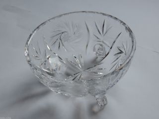 Alte Glasschüssel Glasschale Geschliffen Bild