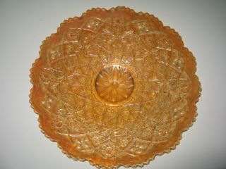 Antiker Pressglas - Teller/platte Carnival Glas Amber Bild