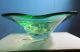 Murano Glas Schale,  Grün,  Mit 4 Einstichen - Sehr Schöne Glasschale Glas & Kristall Bild 3