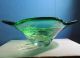 Murano Glas Schale,  Grün,  Mit 4 Einstichen - Sehr Schöne Glasschale Glas & Kristall Bild 4