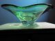Murano Glas Schale,  Grün,  Mit 4 Einstichen - Sehr Schöne Glasschale Glas & Kristall Bild 7