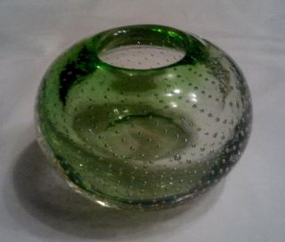 Vase Bubbles Luftblasen Kugelvase 643 Gramm.  Wmf Perlora Dexel ? Grün Bild