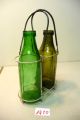 Nr.  1420.  2.  Alte Milchflaschen Mit Halter Glasflaschen Old Milk Bottles Glas & Kristall Bild 2