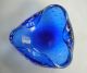 Murano Aschenbecher Schälchen Luftblasen Bulicante Überfangglas Bicolor Blau Glas & Kristall Bild 3