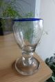 Antik Blaurandglas Kutscherglas Wachtmeister Blaurand Biedermeier Glas & Kristall Bild 1