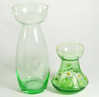 2 Hyazinthen - Vasen In Grün - Groß,  Klein Bild