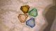 4 Glas Aschenbecher Stapelbar Mit Ständer 60 - 70er Jahre Verschiedene Farben Kristall Bild 6