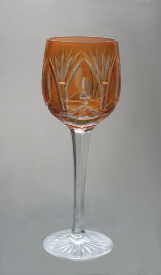 Val Saint Lambert Wunderschönes älteres Weinglas,  Römer Glas Bild