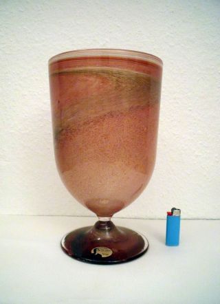 Große Peter Kaspar Bleikristall Vase Pokal Design Glaskunst Kunst Studio Glas Bild