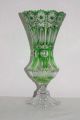 Lausitzer Kristall Vase Groß Grün Kristall Bild 2