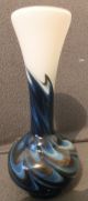 Murano Opaline Florence Opalglas Glas Vase Tischvase Blau Weiß Braun 21cm Glas & Kristall Bild 2
