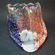 Bohemia Glas Vase • Czech Art Glass • 2,  1 Kg • Dreiecksform • Aufschmelzungen Sammlerglas Bild 2