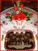 Große Murano Spiegel - Tablett 39x33 Cm Glavierte Watteauszene Glas & Kristall Bild 1