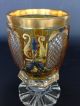 Biedermeier - Andenkenglas Beschliffen Bemalt Tw.  Vergoldet Um 1840 Sammlerglas Bild 2