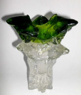 Vase - Eisglas - Pertti Santalahti Humppila - Finnland - Borkenvase - Top Bild