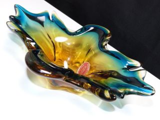 Schwere Murano Glas Schale Glasschale Venetian Italy Gewicht 955g Bunt Bild