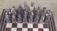 Derorative Schachfiguren Aus Alabaster Gefertigt nach 1945 Bild 2