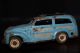 Blechauto Oldtimer Hellblau Auto Metall Dachbodenfund Antik Original, gefertigt 1945-1970 Bild 9