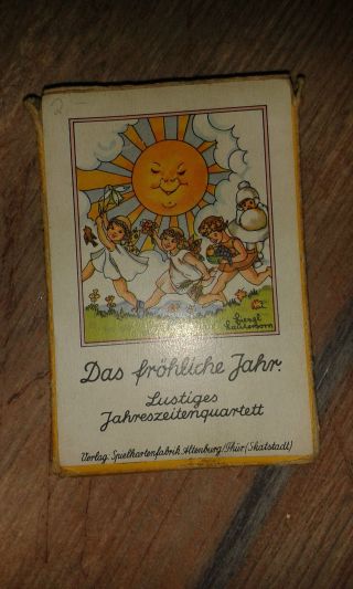 Sehr Altes Altenburger Kartenspiel Das Fröhliche Jahr,  Komplett,  Schöner Bild