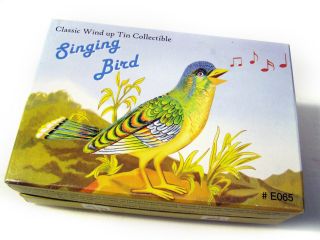Blech Vogel Singing Bird / Ovp Bild