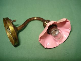 Alte Puppenstubenlampe Mit Celluloidschirm,  Komplett Mit Birne Bild
