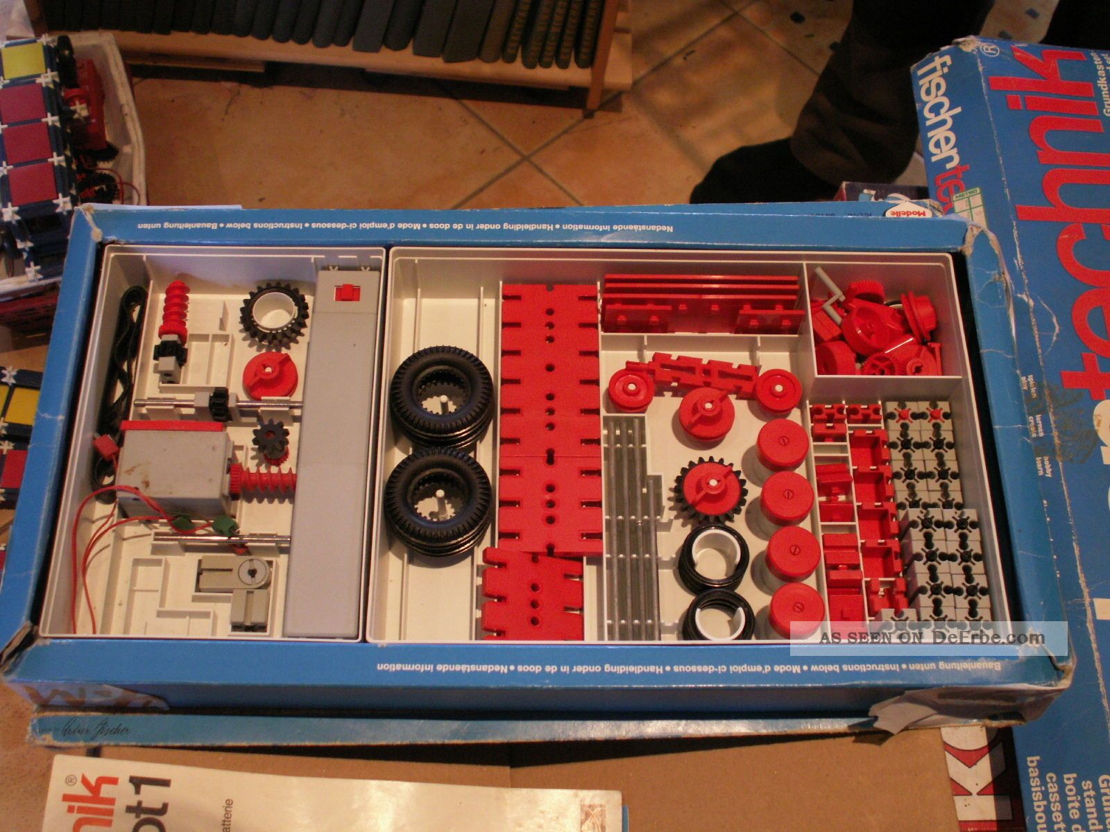 Fischertechnik 50,  Mot1 Grundkasten Mit Motor,  98 Komplett,  Mit Schachtel Baukästen Bild