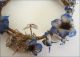 Sehr Altes Blütenkränzchen Für Die Puppe,  Kranz Mit Blauen Blumen Original, gefertigt vor 1970 Bild 2