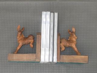 Holzbuchstützen Geschnitzt,  Antiquität Bild