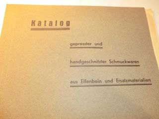 Uralt Katalog Musterblätter Elfenb.  Schmuck Schnitzerei 1930 Erbach Bild