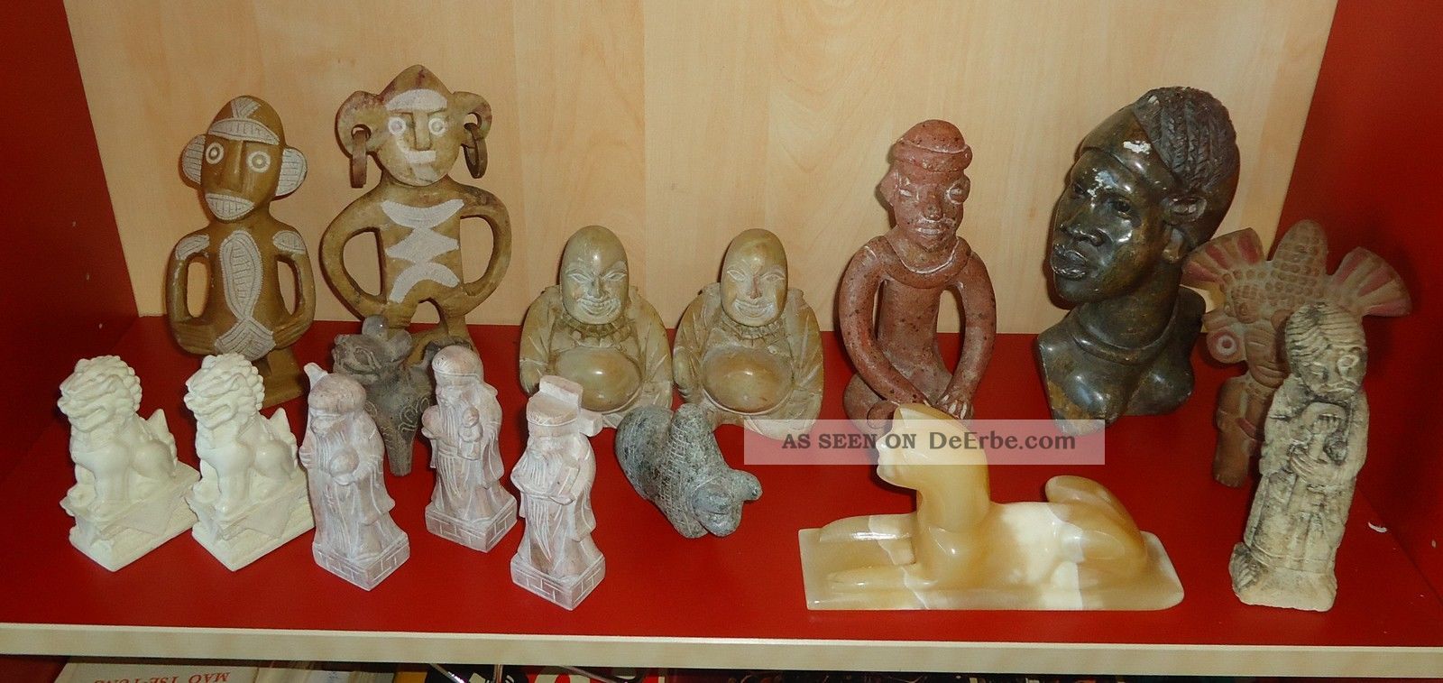 16 Stück ältere Figuren Alle Welt - Verschiedene Steinarten - 1950-1999 Bild