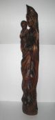 Madonna Mondsichelmadonna Holz Figur Skulptur Maria Jesus Kind Zepter 75,  6 Cm 1900-1949 Bild 6