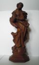 Madonna Immaculata Holz Figur Skulptur Betende Heilige Maria 52,  2 Cm Geschnitzt 1900-1949 Bild 6